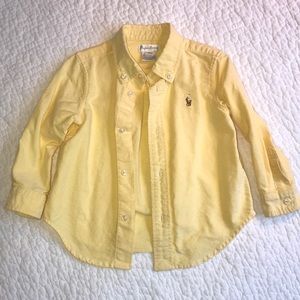 Ralph Lauren Boys Yellow Button Down Shirt SZ 24M